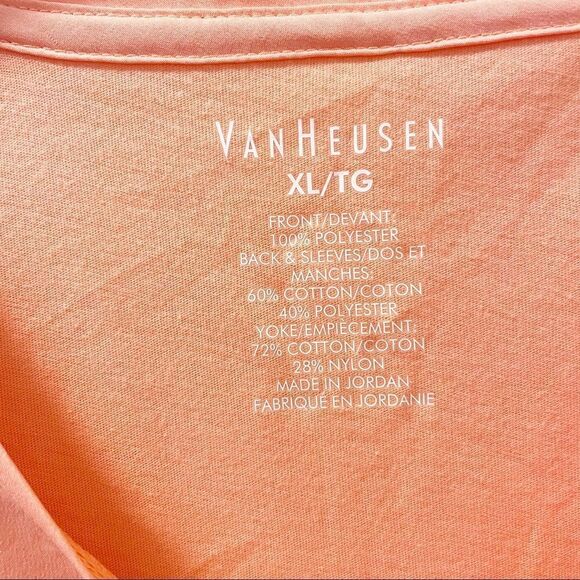 Van Heusen Lace Panel Peach Blouse - Size XL - Picture 3 of 4